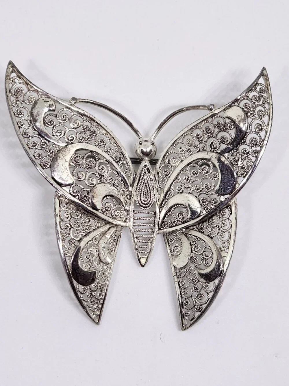 Vintage Sterling Silver ALICE CAVINESS Filigree Butterfly Germany Pin Brooch